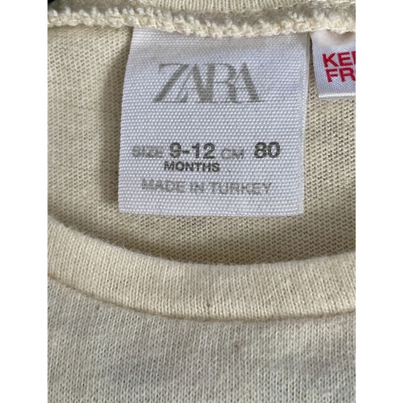 NWOT Zara Long Sleeve Top Size 9 - 12 months (Baby) - Picture 4 of 4